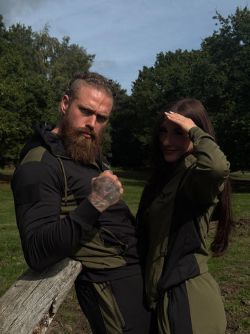 DRENGR Tracksuit Set Olive Black