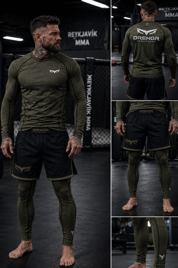 DRENGR Rashguard Set Olive Black