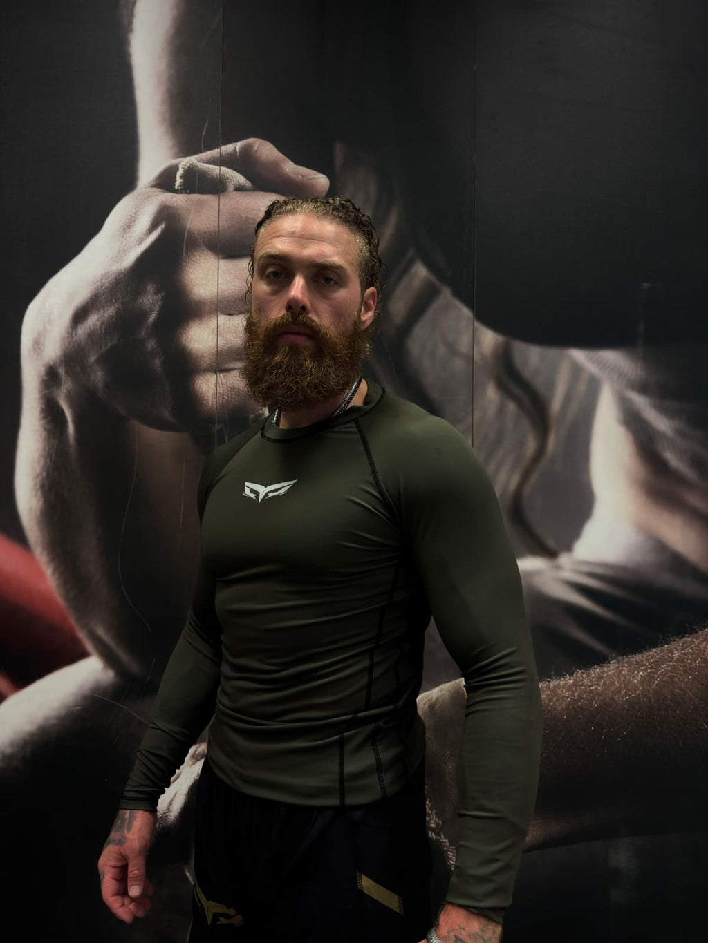 DRENGR Rashguard Set – Olive/Black (Rashguard, Boxing Pants, Compression Tights)